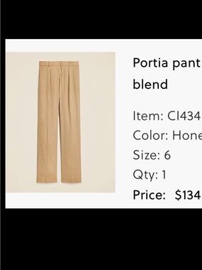 J. Crew Portia Straight-Leg Trousers in Honey